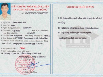 Đào tạo và cấp chứng chỉ an toàn lao động theo Nghị định 44/2016/NĐ-CP