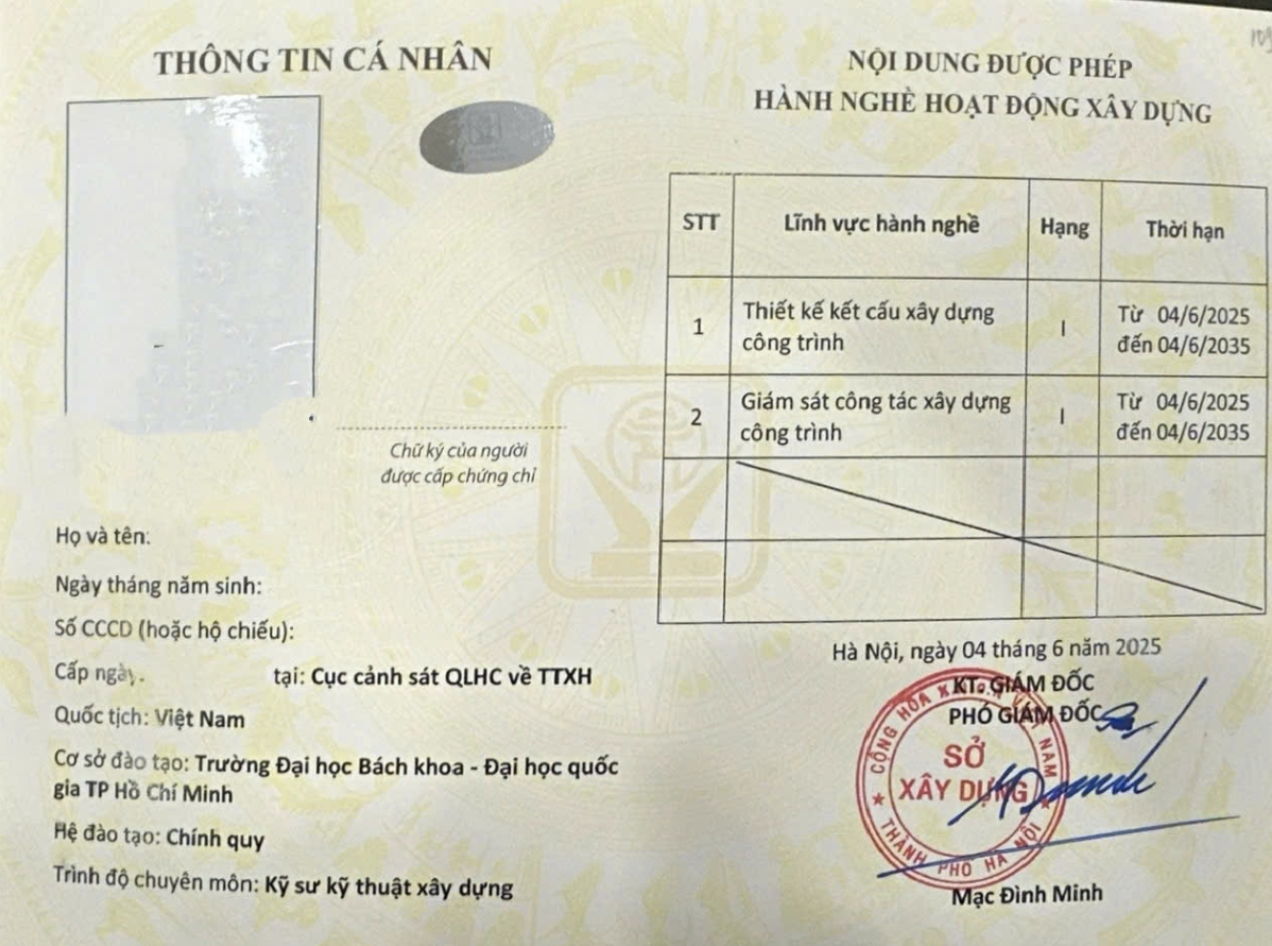 Chứng chỉ hành nghề xây dựng là minh chứng cho năng lực chuyên môn, trình độ kỹ thuật và uy tín của doanh nghiệp