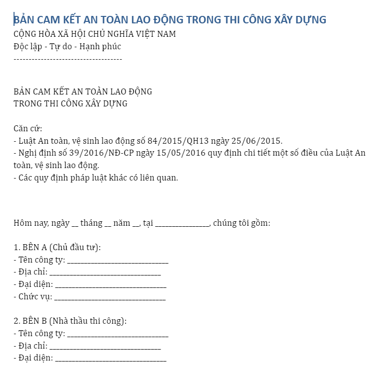 BÀI GIẢNG AN TOÀN LAO ĐỘNG TRONG XÂY DỰNG