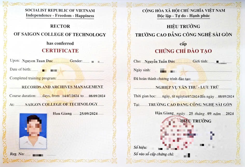 Chứng chỉ chính quy - Giá trị pháp lý toàn quốc