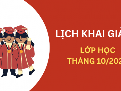 Lịch khai giảng các khóa học tháng 10/2026 tại Viện Đào Tạo Và Hợp Tác Giáo Dục